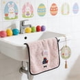 thumbnail image 5 of Yhmxh Easter Hand Towels Easter Bunny Decorative Towels for Bathroom 14" x 29" Cotton Bunny Carrot Bathroom Towel Decorative Dish Towels Embroidered Rabbit Soft for Bathroom Beach Kitchen Gift, 5 of 7