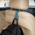 thumbnail image 2 of Back Seat Hanger Organizer for Rear Headrest Sturdy Universal Vehicle Storage Hook, 2 of 5