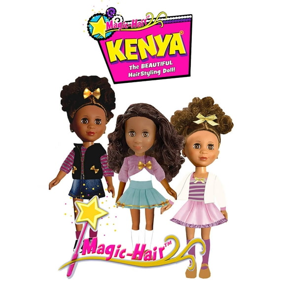 Kenya 13 inch Poseable Doll with Magic Hair and Accessories