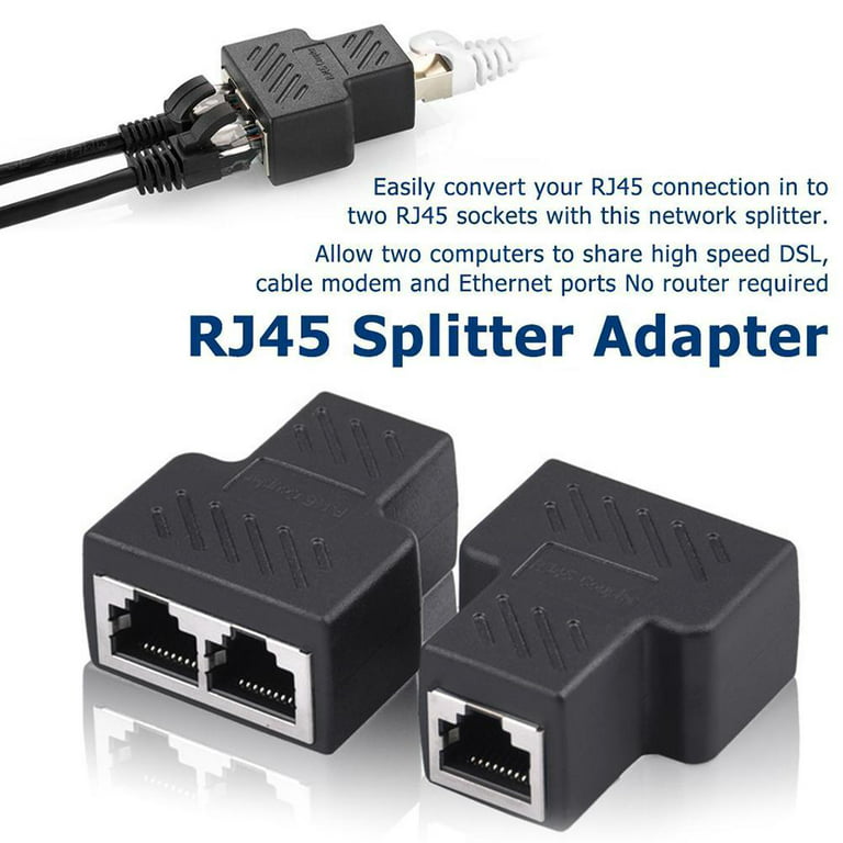 Adaptateur de répartiteur RJ45, Câble Ethernet RJ45 CAT5 6 Port