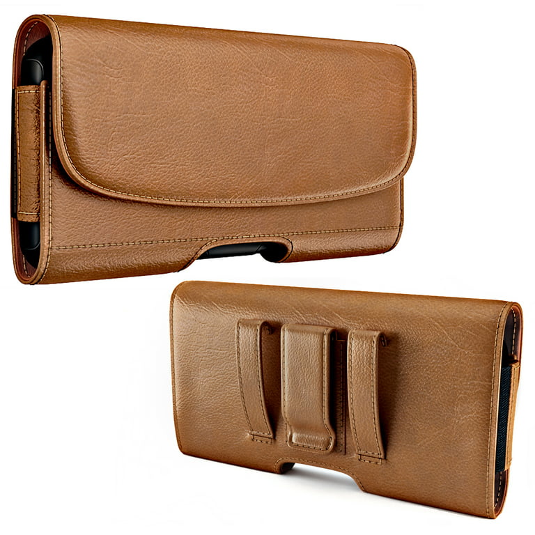 Horizontal Dual Phone Holster Pouch Case for Two Phones, Nylon Double  Decker Belt Clip Case for iPhone 13 / XS , for iPhone XR