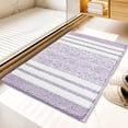 thumbnail image 4 of Striped Thick Fluffy Microfiber Bathroom Rug, Non Slip Latex Absorbent Gradient Stripe Bath Mat for Shower Entry Floor, 4 of 6