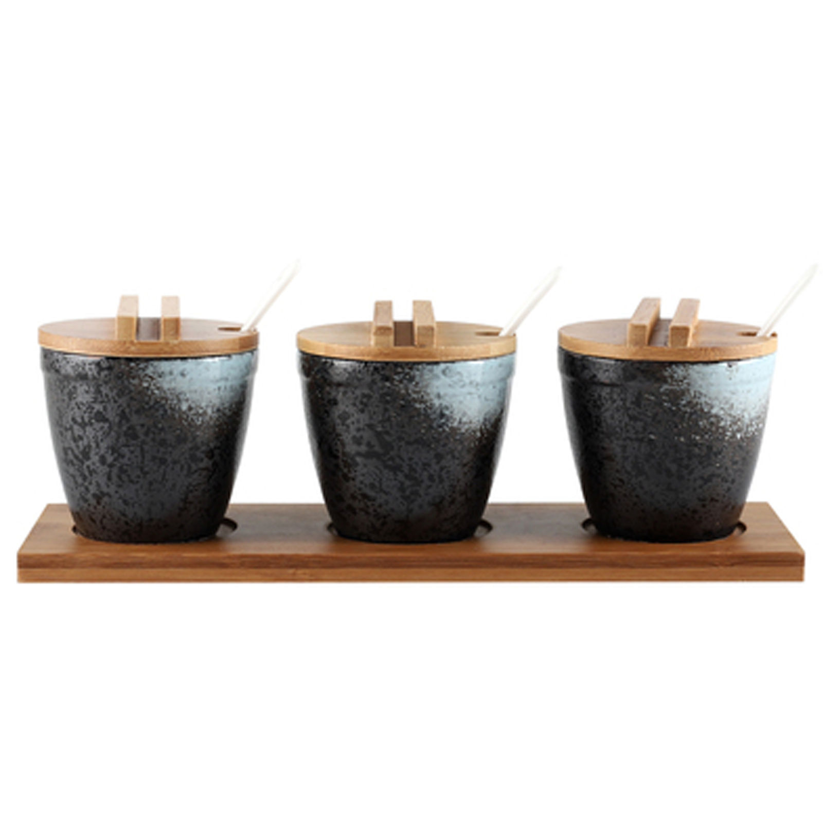 Colorful Small Ceramic Sugar Bowl With Lid And Spoon,Salt And Pepper