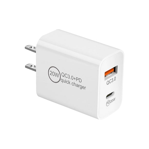Adaptador de cargador rápido y eficiente de 20 W para EE. UU.: ¡Tus dispositivos en cualquier lugar con un diseño compacto y funciones avanzadas!