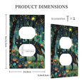 thumbnail image 3 of KLL Mystical Black Cat Fireflies Pattern Electrical Outlet Covers, 3" x 5" 1 Pack Electric Receptacle Plug Covers for Decorator Receptacle Outlet & Switch-Style S, 3 of 6