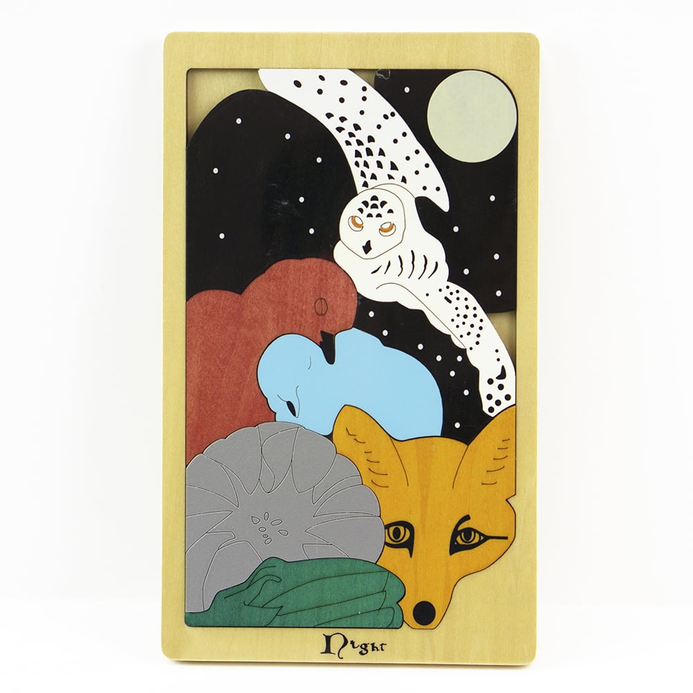 Download Fox Puzzles - Night Animals Wood Layered Puzzle - 10 Piece ...