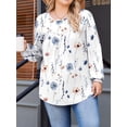 thumbnail image 5 of Weardear Womens Plus Size Tops Long Sleeve Shirts Crew Neck Flowy Tunic Top, 5 of 6