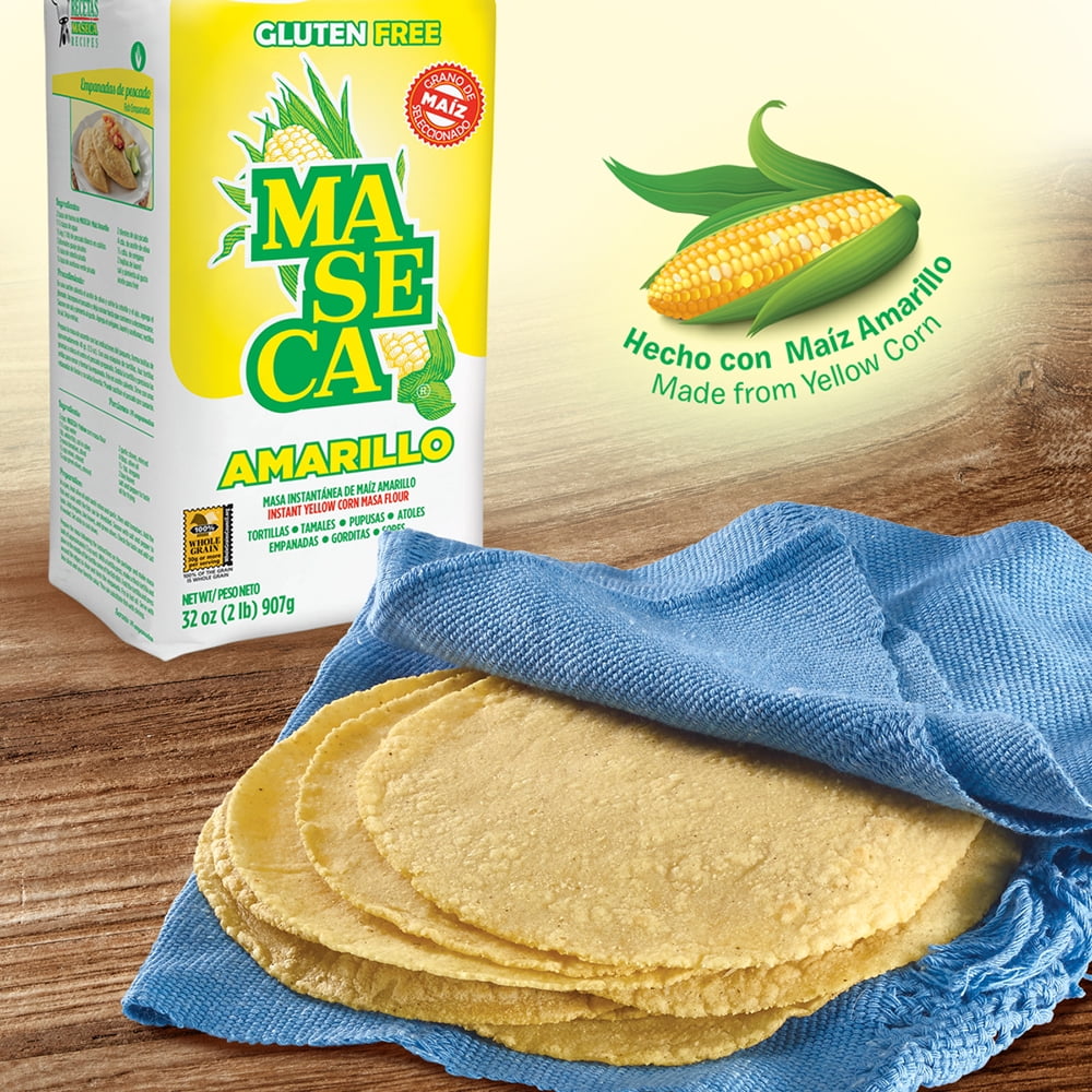 (2 pack) MASECA Yellow Instant Corn Masa Flour 2 Lb Bag