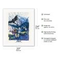 thumbnail image 2 of Alps (Alpes) - Moths and Butterflies - SNCF (French National Railway Company) - Vintage Travel Poster by Salvador Dali c.1969 - Fine Art Rolled Canvas Print 16in x 20in, 2 of 4