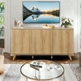thumbnail image 5 of Wirrytor Sideboard Storage Cabinet with Doors and Shelves, Buffet Cabinet with Storage, Credenza Storage Cabinet for Kitchen, Wooden Fluted Cabinet, Under TV Cabinet with Storage,Natural, 5 of 12