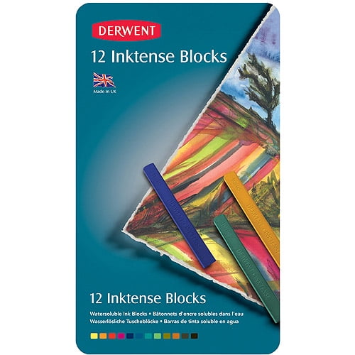 Grippers Derwent Inktense Blocks 24 Tin 3 Pack 