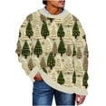 thumbnail image 2 of Elvqul Fall and Winter Sweater for Men Knitted Shirts Christmas Ugly Vacation Graphic Mens Sweater Beige, 2 of 5