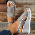 thumbnail image 5 of Willtoo Wide Width Platform Wedge Sandals for Women: Comfortable Low Heel Open-Toe Summer Shoes with Adjustable Ankle Strap, 5 of 6