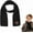 Black, variant on Warm Kids Winter Knit Scarves Soft Knitted Neck Warmer Scarf Warm Scarves Wrap for Boys Girls