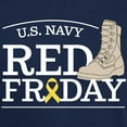 thumbnail image 3 of CafePress - Navy RED Friday Boot Dark T Shirt - Men's Classic Graphic Cotton T-Shirt, 3 of 4