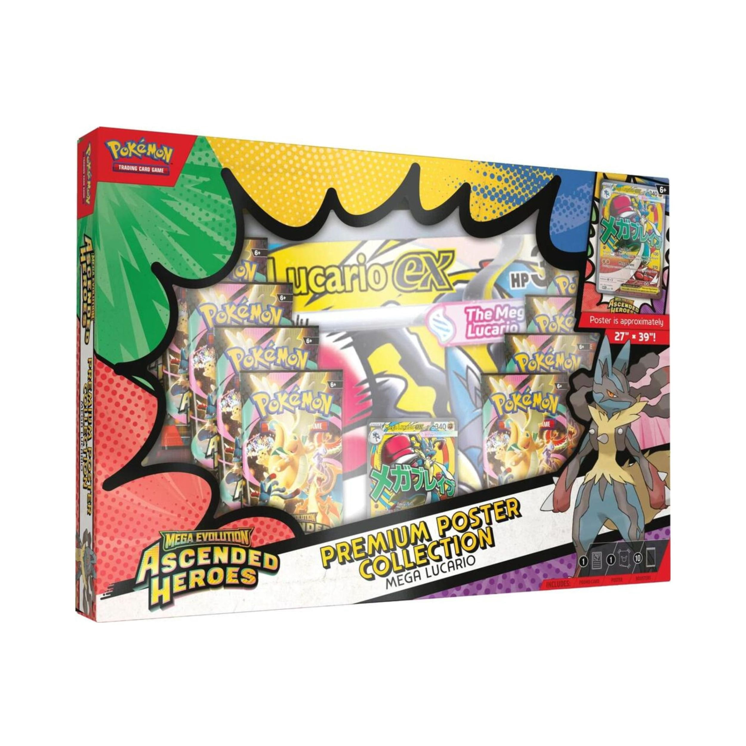 Pokemon TCG Mega Evolutions Ascended Heroes Premium Poster Collection  Mega Lucario EX