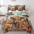 thumbnail image 1 of Erosebridal Cute Cow Bedding Sets Queen Size, Red Mushroom Comforter Sets with Sheets, Rustic Theme Decor, Reversible, 1 of 5