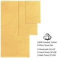 thumbnail image 2 of Feather and Stitch Premium 100% Cotton 6-Piece Towel Set, Yellow – Soft, Plush, and Absorbent Bathroom Towels, 2 of 5