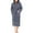 #320-Navy, variant on Women's Bathrobe, Fleece Hooded Robe, Winter Plush Absorbent Quick-Dry Long House Coat
