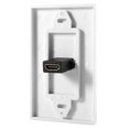 thumbnail image 3 of 1 Port Gold-Plated HDMI Wall Plate, Single Outlet Port Insert - HDMI Face Plate Socket Insert Jack Perfect for Home Theater System, 3 of 5