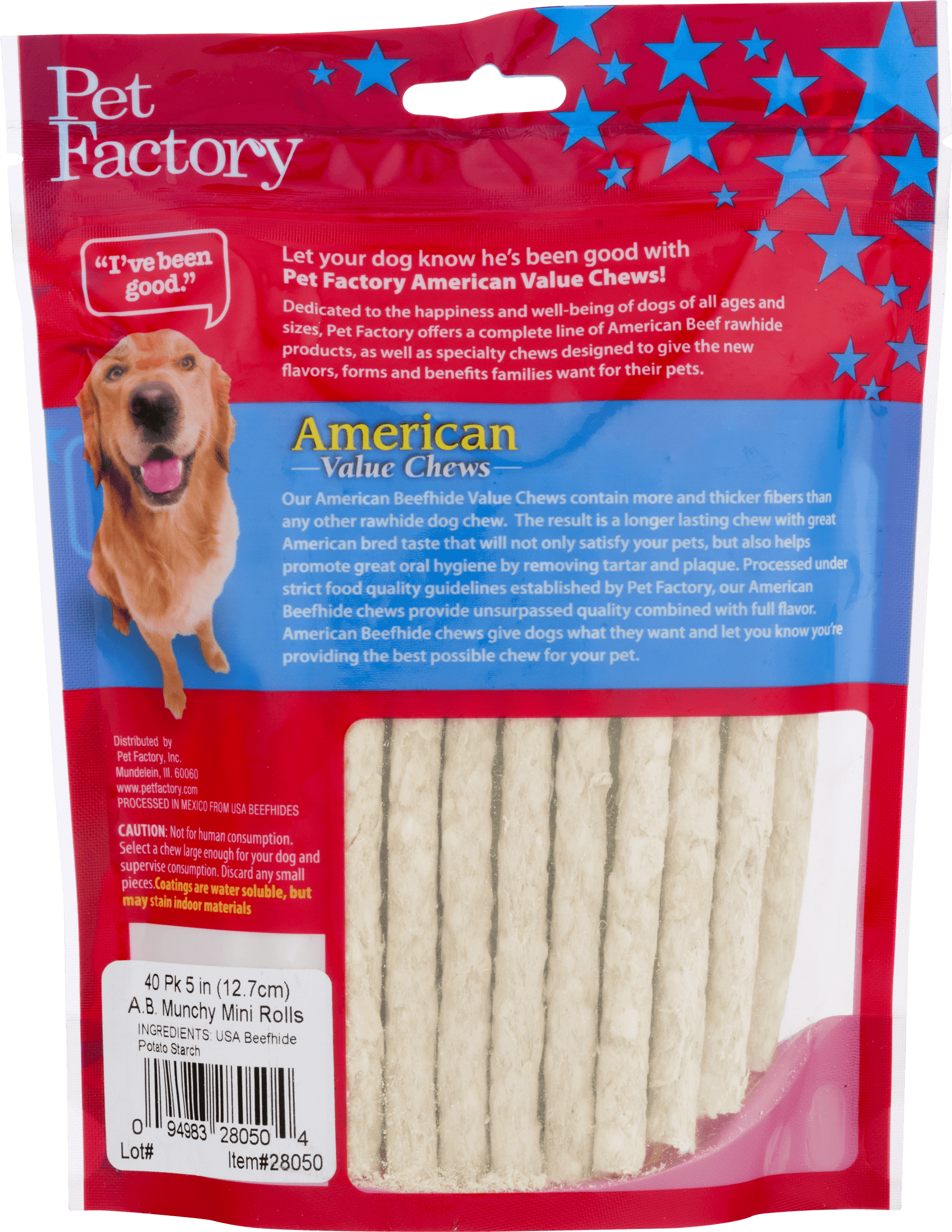 Pet factory american 2025 value chews