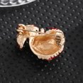 thumbnail image 2 of Broche con diseño moderno de frutas de lichi, rojo y blanco, 2 of 3