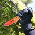 thumbnail image 4 of Dispatch 4.4" Blade Length,Multi-Color Fixed Blade, Hunting Knife, Camping Knife with Leather Sheath and Handle with Cord, 4 of 7