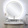thumbnail image 3 of Uttermost Crofton Lighted Brass Round Mirror, 3 of 11