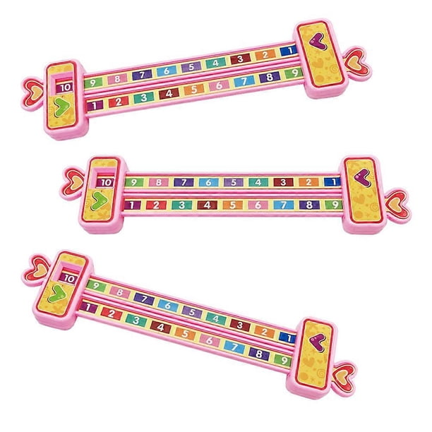 Pink Math Teaching Aids with Digital Ruler for Kids Analyze Addition ...