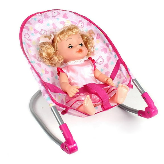 HLONK Kids Play House Toy Simulation Furniture Playset Baby Infant Doll Swing Bed  Rocking Chair