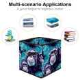 thumbnail image 2 of Monkey Foldable Toy Storage Baskets, Storage Bins with Handle, 10.8"x10.5"x10.6", Large Capacity, 2 of 6