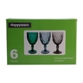 thumbnail image 5 of Juego 6 Copas de Vidrio Grueso con Diseño Diamante en Relieve, Capacidad 354 ml, Color Gris, 5 of 5