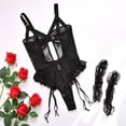 thumbnail image 6 of BONIXOOM Matching Christmas Pajamas For Couples Pajamas For Women Sleepwear None Sleeveless Solid Sleepwear Sets Black S, 6 of 9