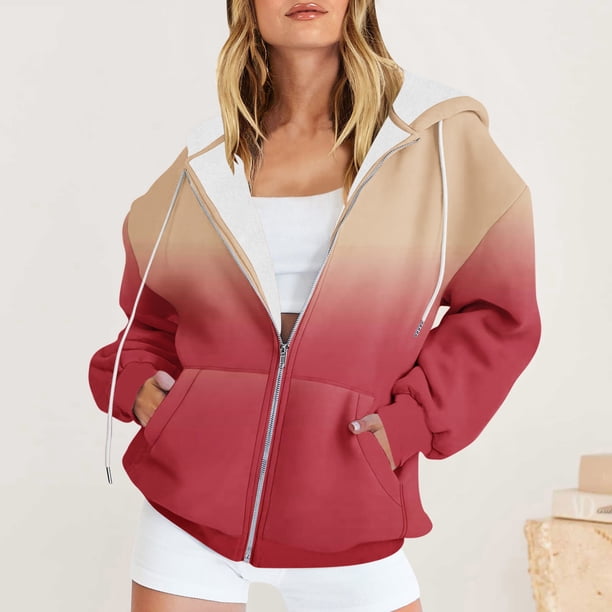 Sudadera con capucha de manga larga para mujer, informal, con capucha, holgada, de manga larga, para exteriores y chaquetas