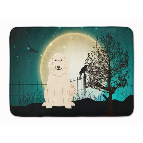 Halloween Scary Great Pyrenese Machine Washable Memory Foam Mat