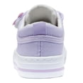 thumbnail image 5 of Girls Kids Sneakers Canvas Shoes Star Purple Toddler Child Sparkle Low Top Lace Up Rubber Sole Lightweight Breathable Walking Outdoor Size 9, 5 of 6
