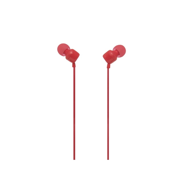 Auriculares intraurales JBL TUNE 110 con control remoto de un botón - Rojo