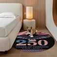 250 Years of Freedom Eagle Round Rug 5Ft Independence Day Red Blue Star ...