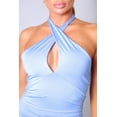 thumbnail image 4 of Halter Crossover Front Ruched Mini Dress, 4 of 5