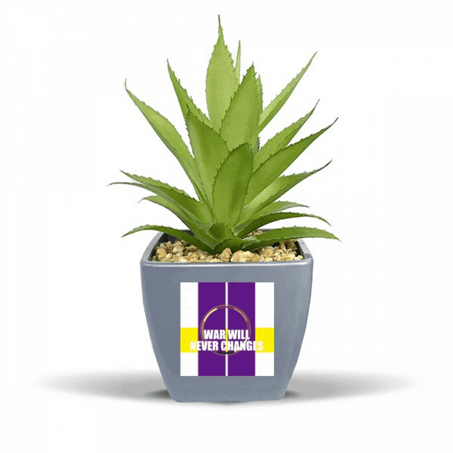 War Will Never Changes Art Deco Fashion Fake Pineapple Flower Pot Vase Mini Decor