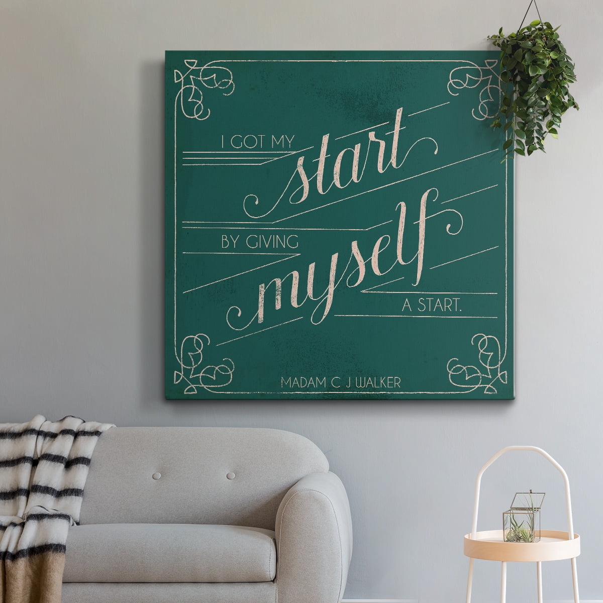 Wexford Home Madam Walker Quote II-Premium Gallery Wrapped Canvas, 32" x 32" - Ready to Hang