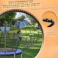thumbnail image 6 of FIZITI Springless Trampoline,10FT 8FT 6FT 1000LBS Trampoline for Kids,Bungee Cords Trampoline with Enclosure,Basketball Hoop,LED Light,Sprinkle and More Gifts, Outdoor Pumpkin Trampoline, 6 of 10