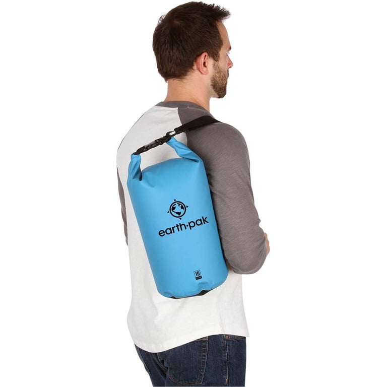 Earth Pak Waterproof Dry Bag Backpack - Roll-Top Sack For Kayaking, Beach, Camping & Hiking With IPX8 Phone Case Included