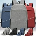 thumbnail image 4 of Feltree Three-piece Backpack Men's Computer Backpack Casual Junior High School Elementary School Student Backpack Korean Version Female Outdoor Travel Bag, 4 of 5