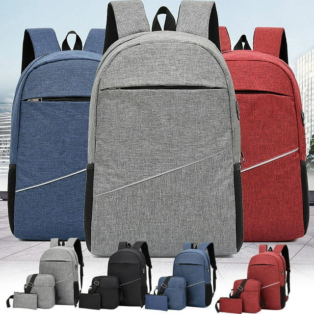 Mochila universitaria (1 unidad) mochila para portátil de 46 x 29 x 14 cm juego de 3 piezas con estructura reforzada y múltiples compartimentos para una organización óptima para el