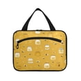 thumbnail image 2 of Travel Hanging Toiletry Bag with 4 Zipped Compartments Waterproof Makeup Accessories Spacious Cosmetic Bag Honey Jars and Bees Pattern Medium, 2 of 9