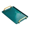 thumbnail image 3 of Rongfmy Serving Tray with Handle Storage Organizer Coffee Table Tea Tray Vanity Tray green medium, 3 of 9