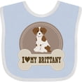 thumbnail image 3 of Inktastic Brittany Spaniel Puppy or Dog Girls Baby Bib, 3 of 4