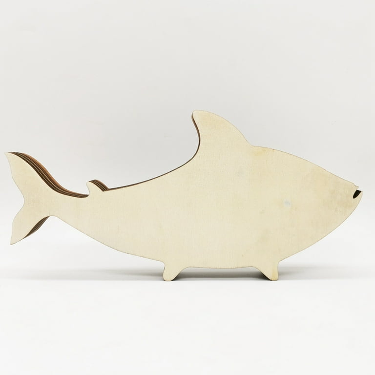 Fish Decor Wooden Animal Statues Wall Art for Home Algeria