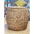 thumbnail image 2 of ELE Light & Decor Wicker / Rattan Large Storage Ottoman Basket with Lid in Beige, 2 of 9
